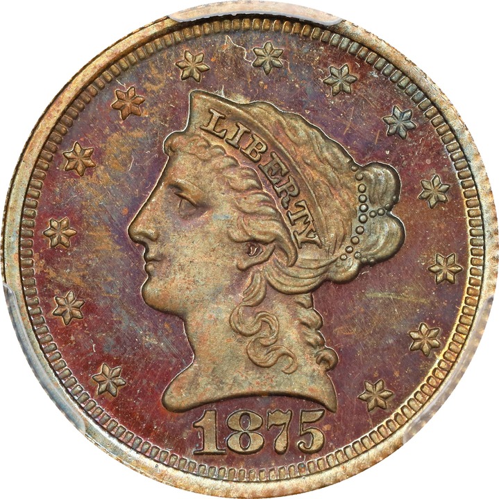 1875 P$2.50 Copper, J-1434 PR RB thumbnail 3