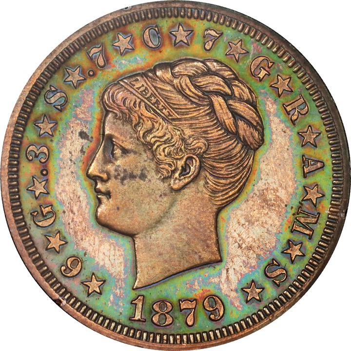 1879 P$4 Stella, Copper, J-1639 PR RB thumbnail 2