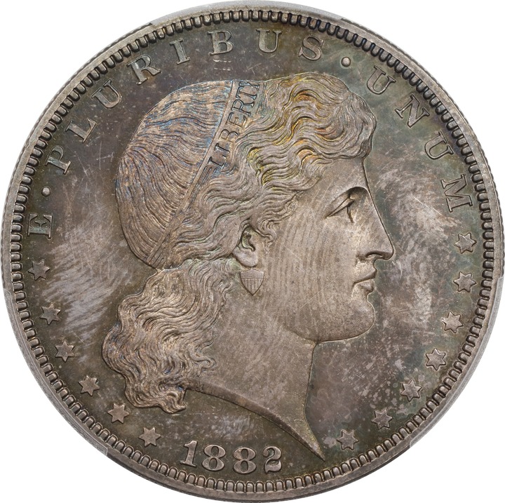 1882 P$1 Copper, J-1703a PR RD thumbnail 11