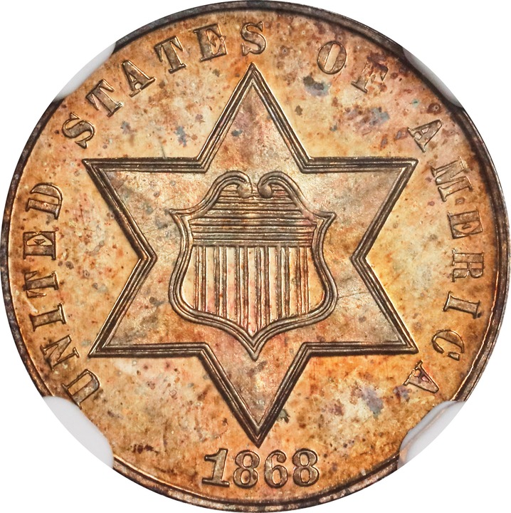 3-Cent Silver 3cS Type 3, 1859-1873 PR CAM [Type] PR66 CAM CAC thumbnail 4