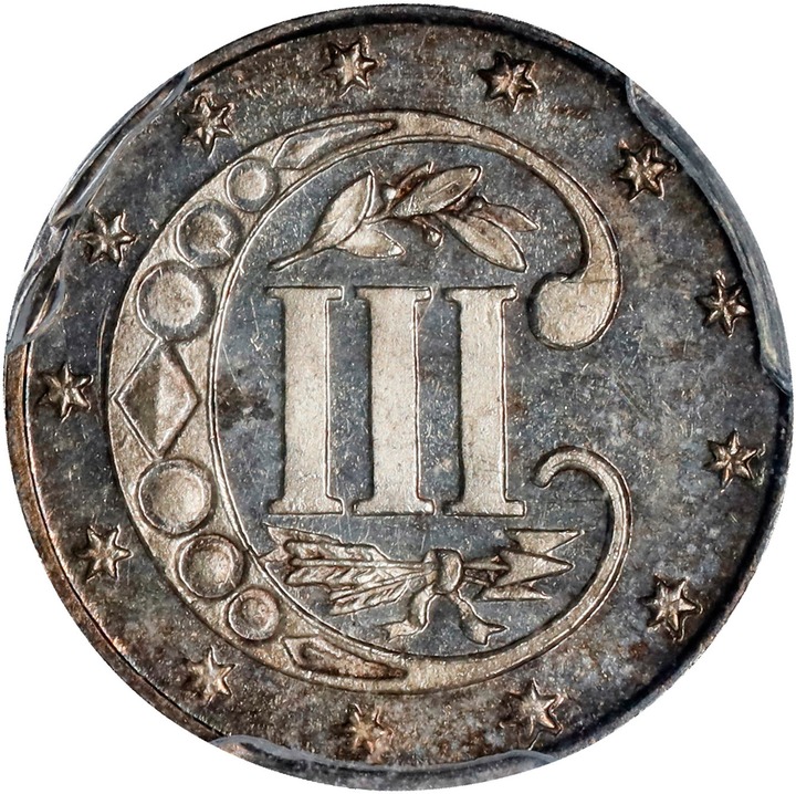 3-Cent Silver 3cS Type 3, 1859-1873 PR CAM [Type] PR65 CAM thumbnail 6