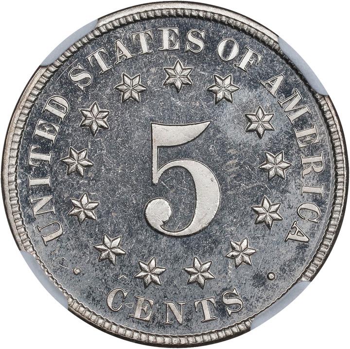Shield Nickel 5c No Rays, 1867-1883 PR CAM [Type] PR65 CAM CAC thumbnail 2