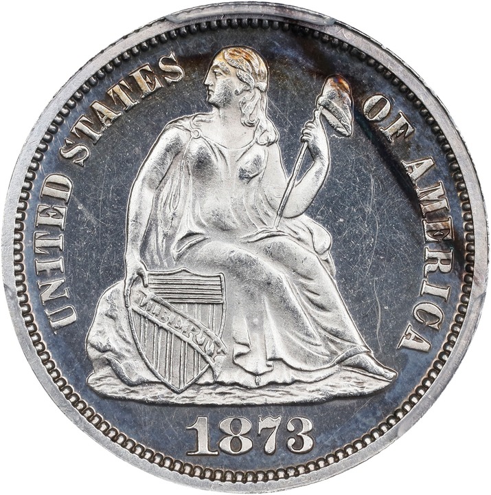 1873 10c No Arrows, Closed 3 PR CAM thumbnail 3