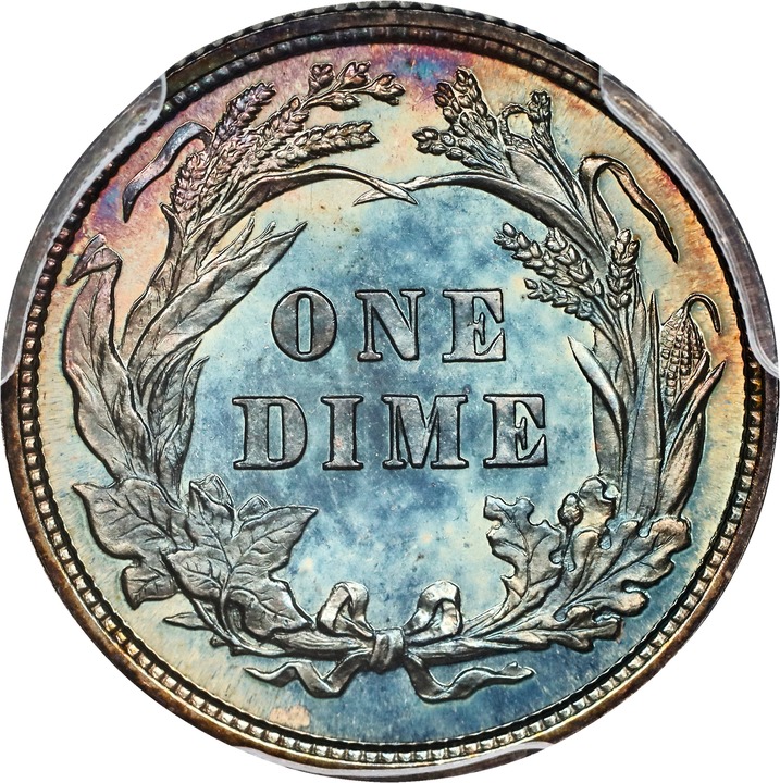 Barber Dime 10c 1892-1916 PR CAM [Type] PR68 CAM thumbnail 5