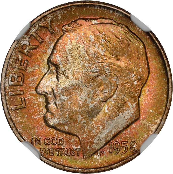 1958-D 10c MS FB MS64 FB thumbnail 24
