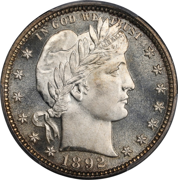 1892 25c MS PL MS62 PL thumbnail 2