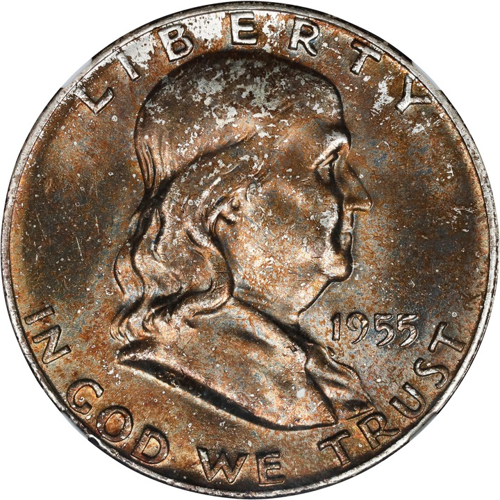 1955 50c Clashed Die, FS-403 MS FBL thumbnail 16