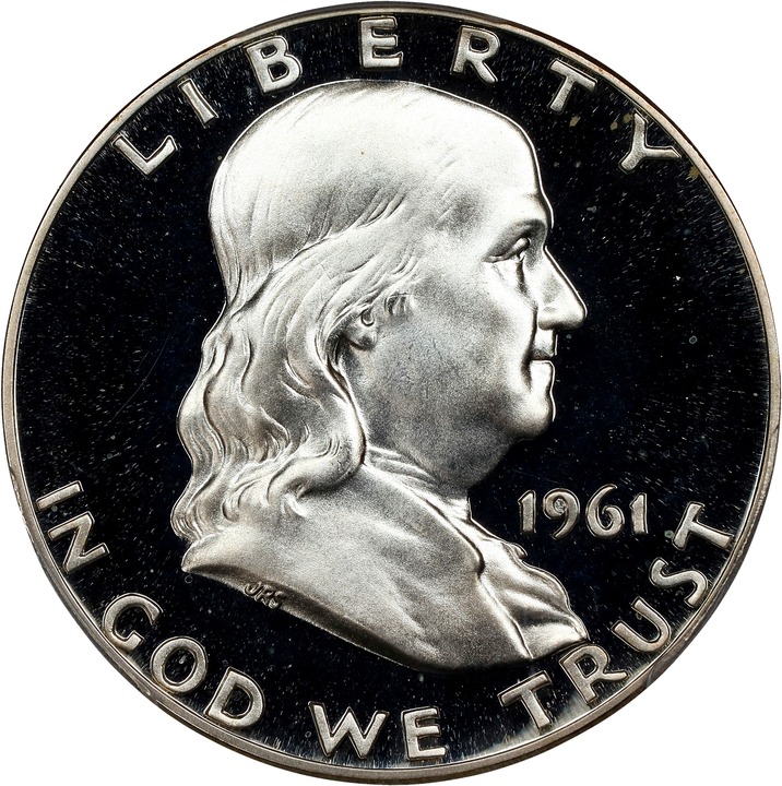 1961 50c Doubled Die Reverse PR CAM thumbnail 2