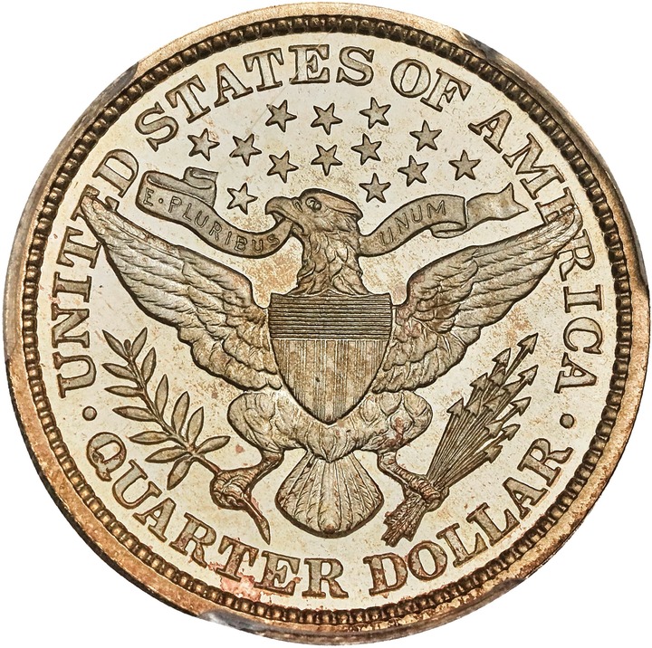 Barber Quarter 25c 1892-1915 PR DCAM [Type] PR68 DCAM thumbnail 8