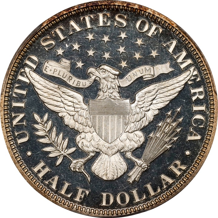 Barber Half Dollar 50c 1892-1915 PR DCAM [Type] PR67 DCAM thumbnail 6