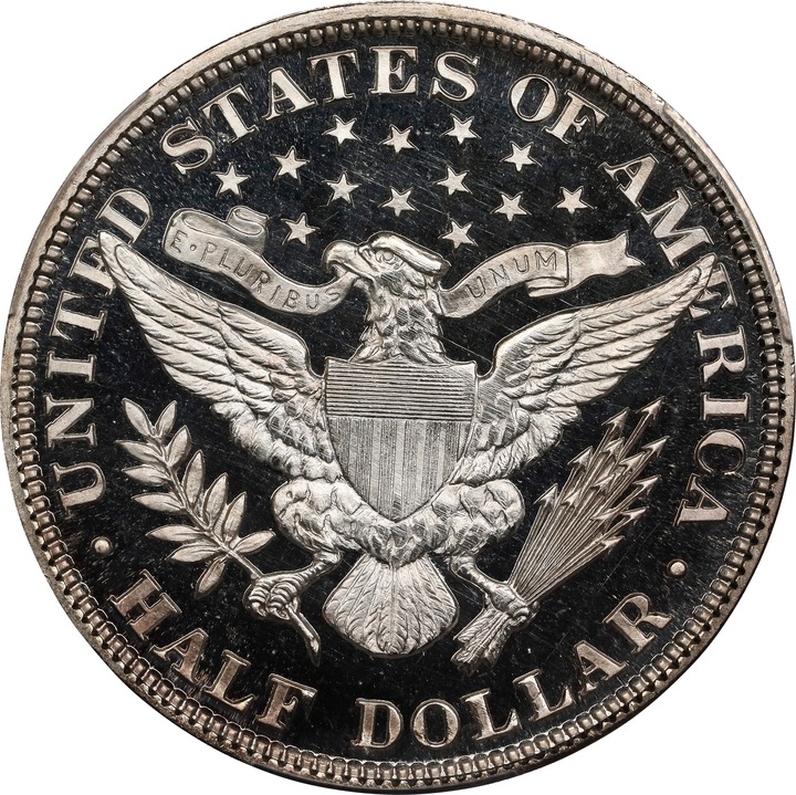 Barber Half Dollar 50c 1892-1915 PR DCAM [Type] PR67 DCAM thumbnail 4