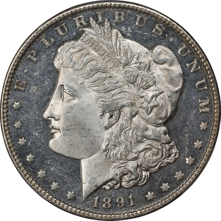 1891 $1  MS DMPL MS64 DMPL CAC thumbnail 2