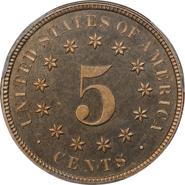 1876 5c PR66 thumbnail 4