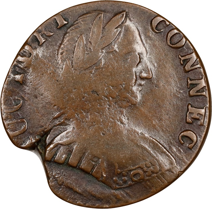 Image for 1788 Copper Connecticut, Mailed Bust Right, Small Head MS BN AU55 BN