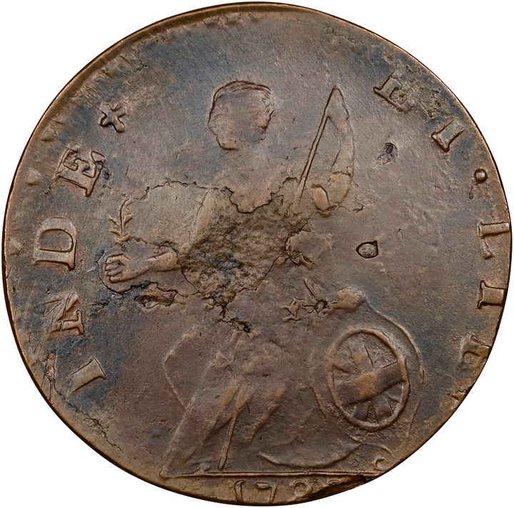 1788 Copper Vermont, GEORGIVS III REX MS BN thumbnail 6
