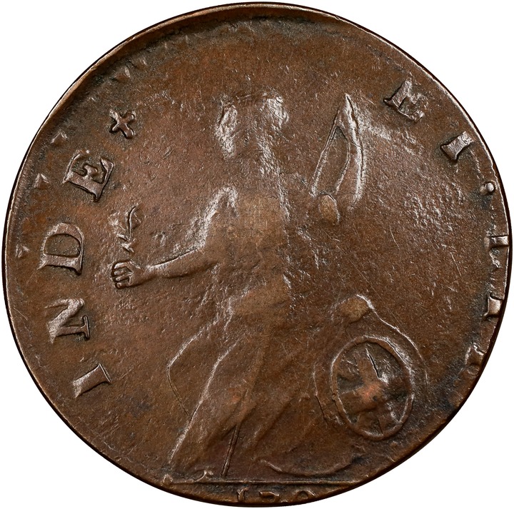 1788 Copper Vermont, GEORGIVS III REX MS BN thumbnail 7