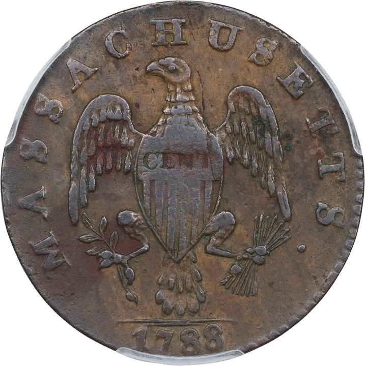 1788 Cent Massachusetts, With Period MS BN VG10 BN thumbnail 20
