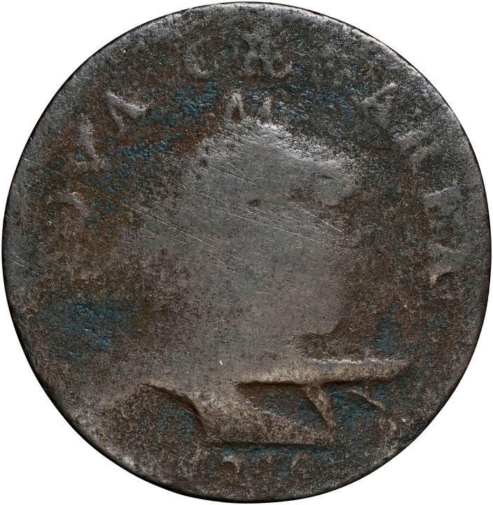 1786 Copper New Jersey, PLUKIBUS Error MS BN thumbnail 2