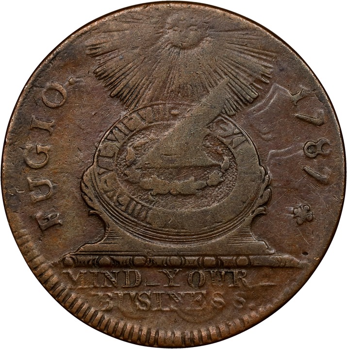Image for 1787 Fugio 1c No Cinq, Cross After Date, UNITED STATES, Newman 1-B MS BN VF30 BN