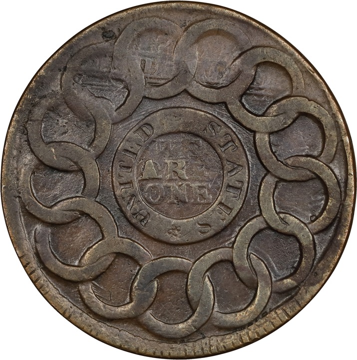 1787 Fugio 1c No Cinq, Cross After Date, UNITED STATES, Newman 1-B MS BN VF30 BN thumbnail 2