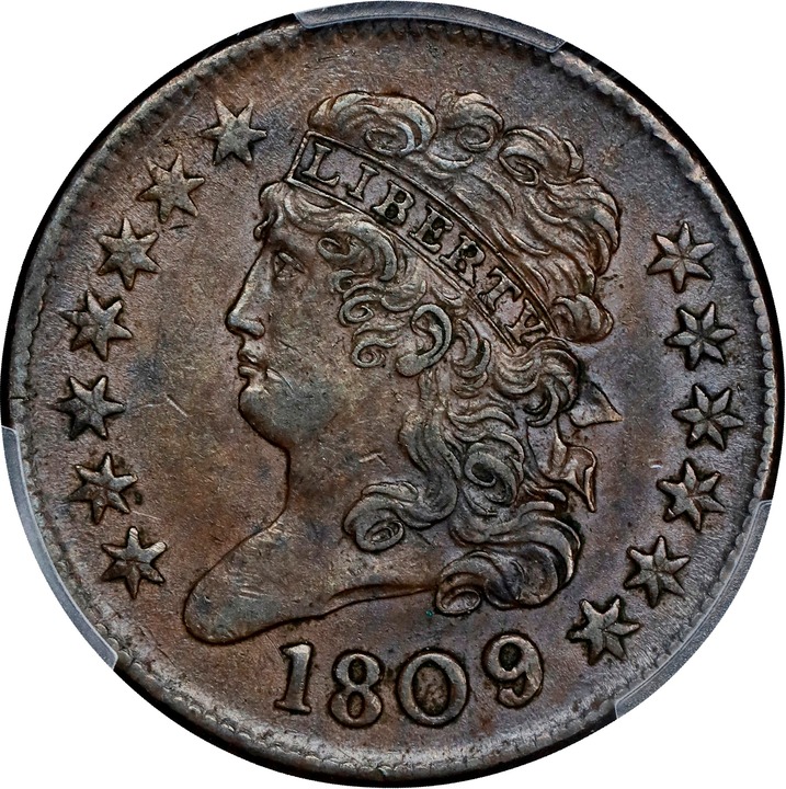 1809 1/2c 9 Over Inverted 9 MS BN thumbnail 3