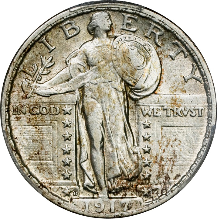 1917-D 25c Type 2 MS thumbnail 7