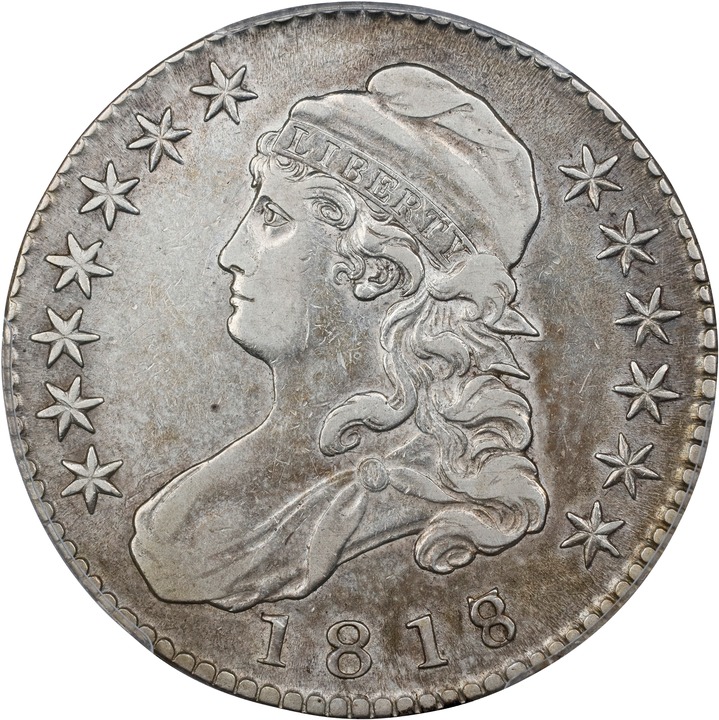 1818/7 50c Large 8 AG3 CAC thumbnail 3