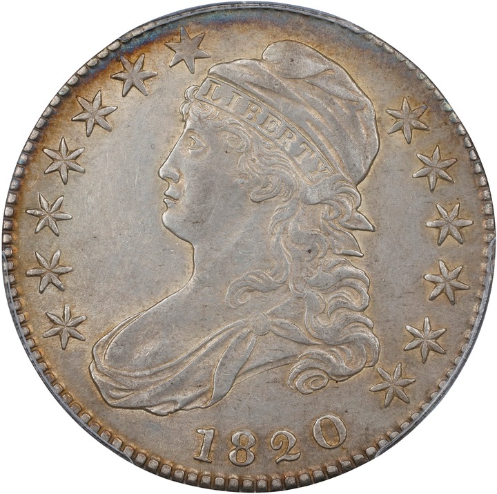 1820 50c Curl Base 2, Small Date AG3 thumbnail 5