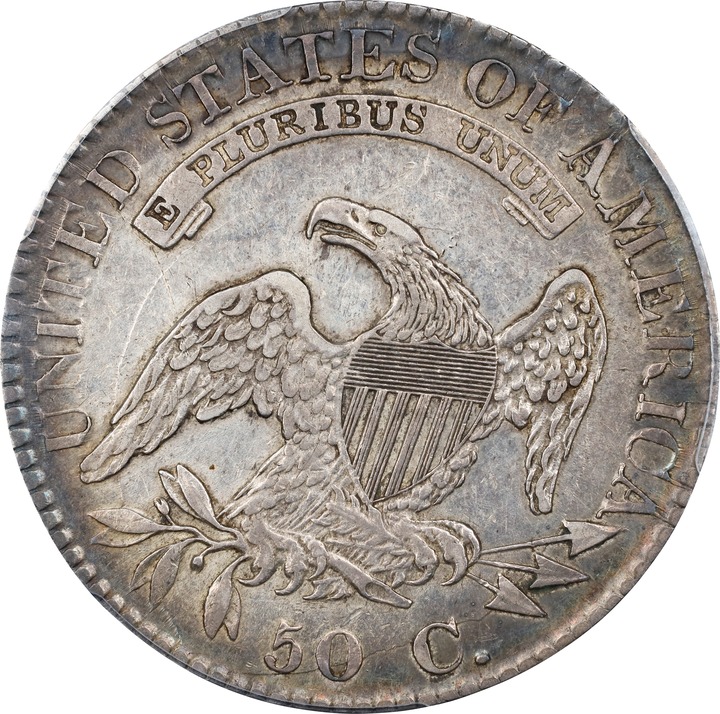 1823 50c Ugly 3 XF45 CAC thumbnail 2