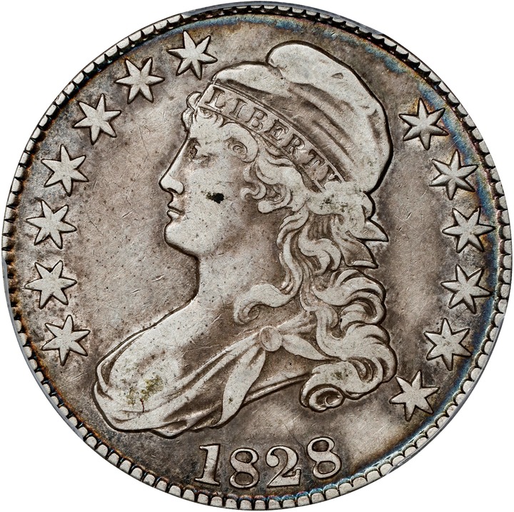 1828 50c Square Base 2, Small 8s, Large Letters MS thumbnail 8