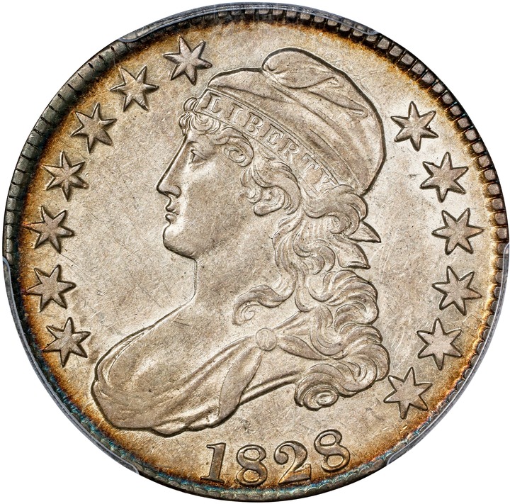 1828 50c Square Base 2, Small 8s, Large Letters MS thumbnail 9