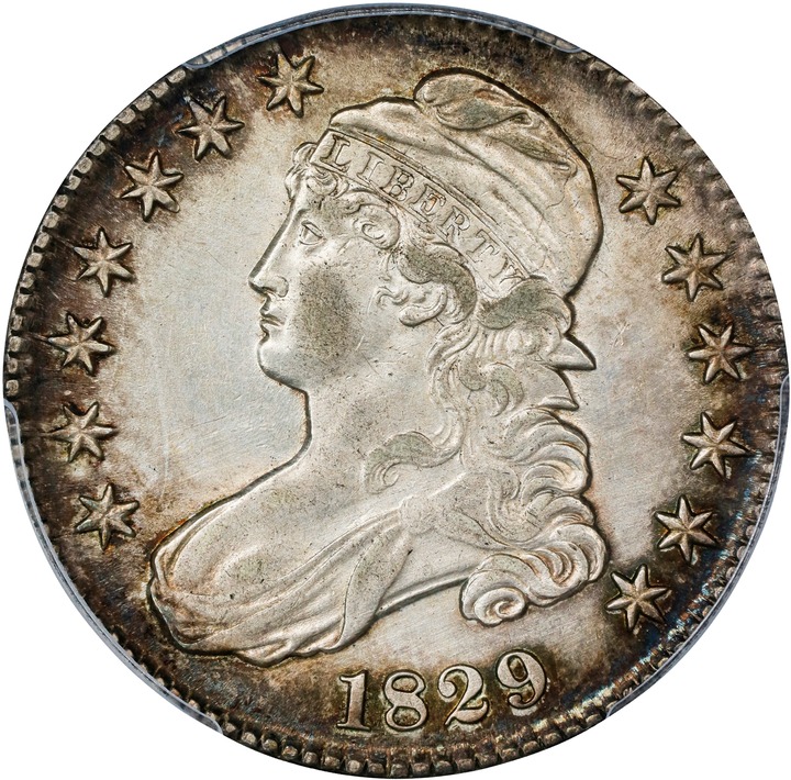 1829 50c Small Letters AU50 CAC thumbnail 10