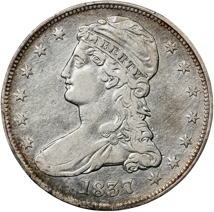 1837 50c Reeded Edge, GR-19 AG3 thumbnail 18