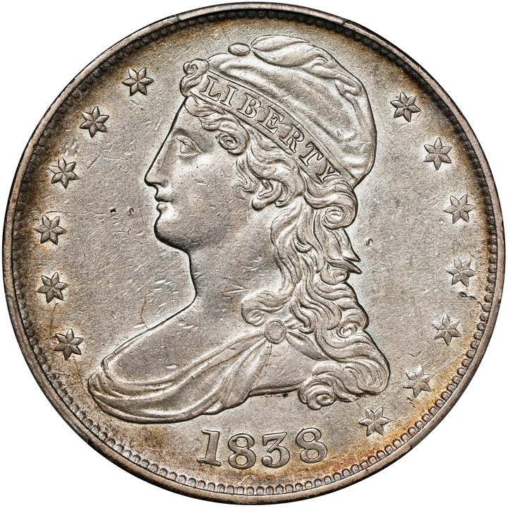 1838 50c Reeded Edge AU50 CAC thumbnail 12