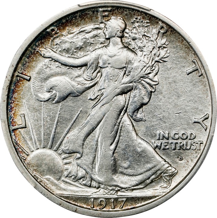 1917-D 50c Mintmark Obverse AG2 CAC thumbnail 22