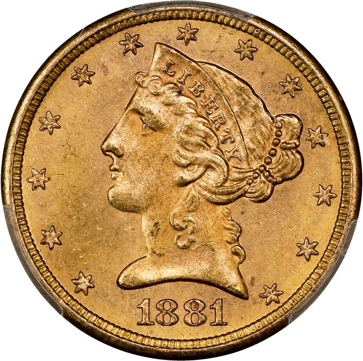 1881-S $5  MS thumbnail 5
