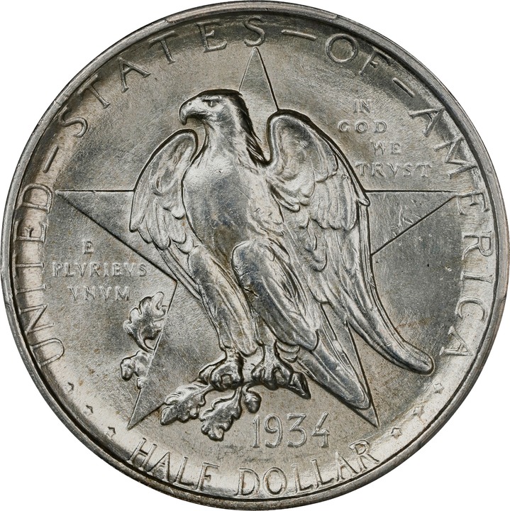 1934 50c Texas XF40 CAC thumbnail 21