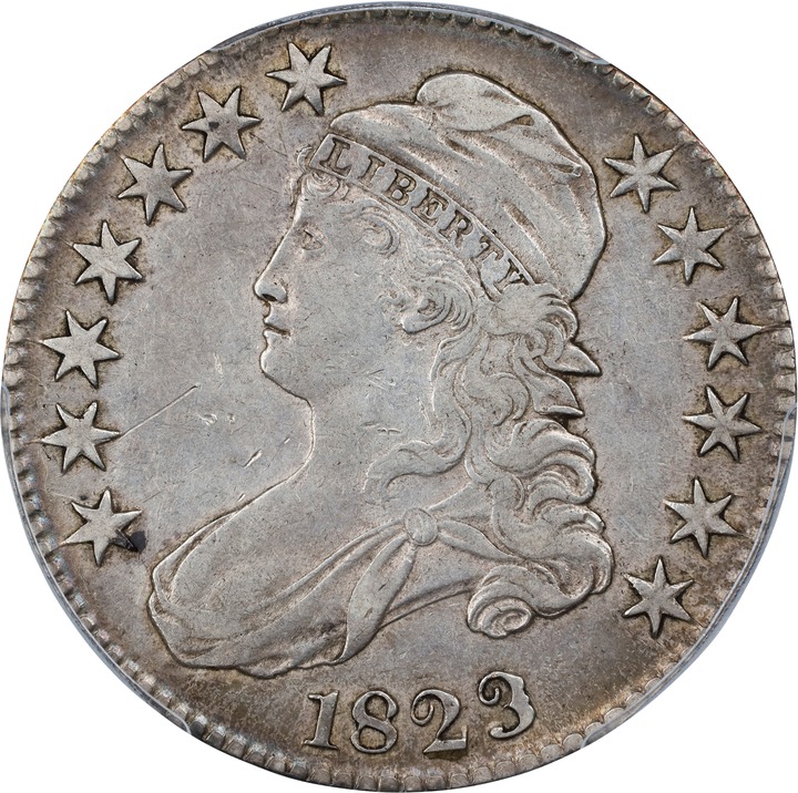 1823 50c Ugly 3 VF35 CAC thumbnail 3
