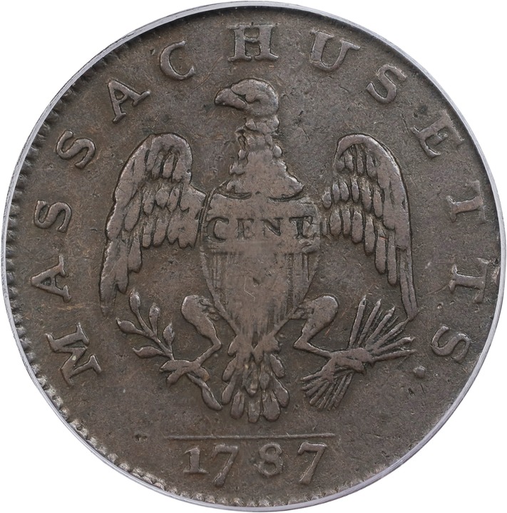 1787 Cent Massachusetts, Left Arrows MS BN VG8 BN thumbnail 21
