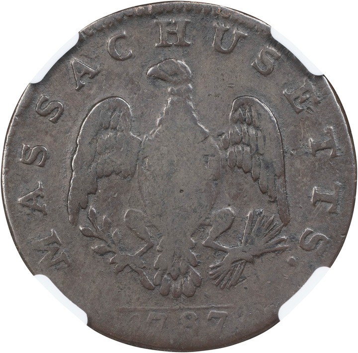 1787 Cent Massachusetts, Left Arrows MS BN VG8 BN thumbnail 4