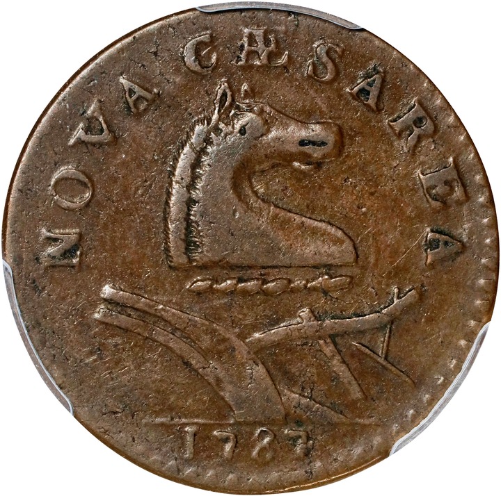 1787 Copper New Jersey, Outline MS BN thumbnail 3