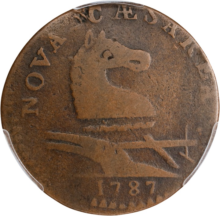 1787 Copper New Jersey, Small Planchet, Plain Shield MS BN thumbnail 5
