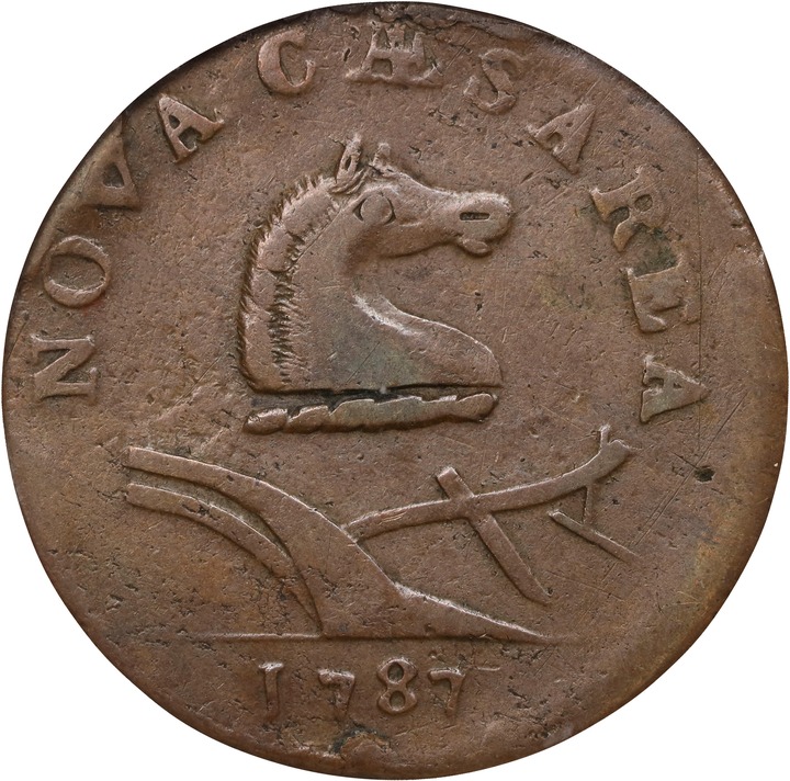 1787 Copper New Jersey, Small Planchet, Plain Shield MS BN thumbnail 6
