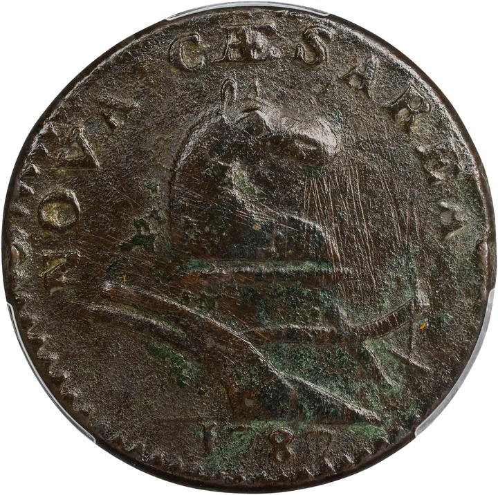 1787 Copper New Jersey, Small Planchet, Plain Shield MS BN thumbnail 8