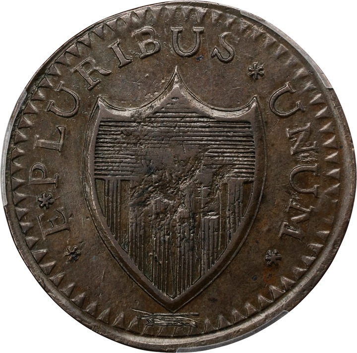 1787 Copper New Jersey, Large Planchet, Plain Shield MS BN thumbnail 8