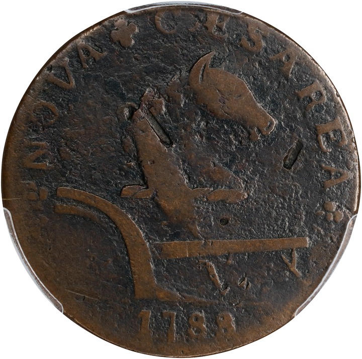 1788 Copper New Jersey, Running Fox Before Legend MS BN thumbnail 3