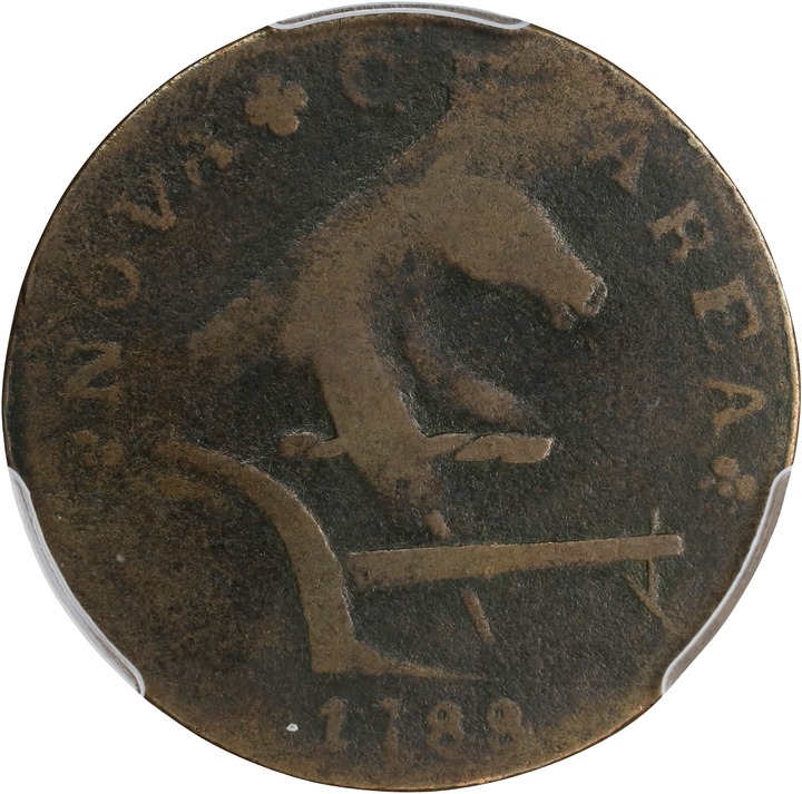 1788 Copper New Jersey, Running Fox Before Legend MS BN thumbnail 4