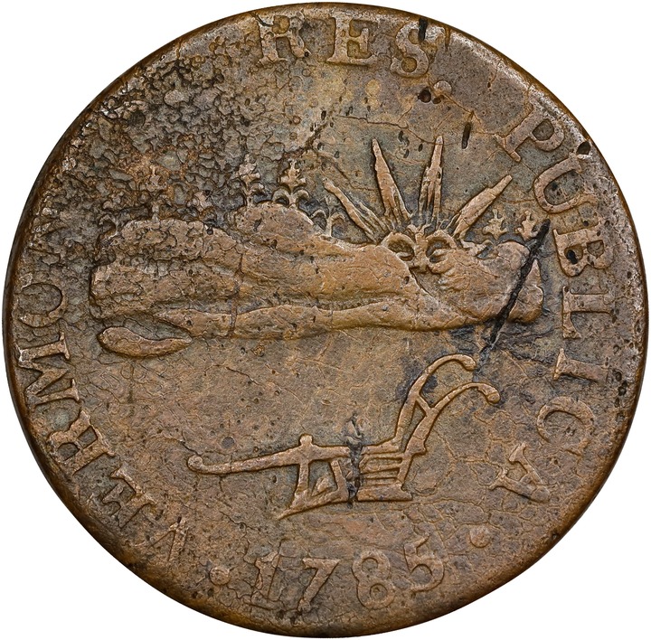 1785 Copper Vermont, VERMONTS MS BN thumbnail 7