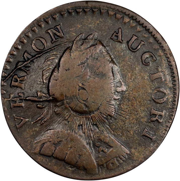 1787 Copper Vermont, Bust Right MS BN thumbnail 3