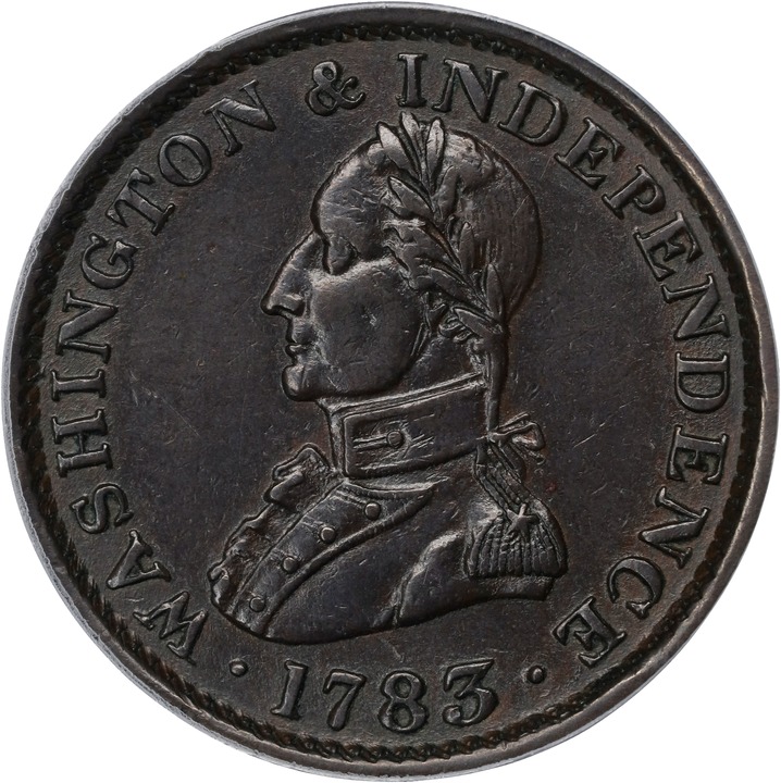 1783 Copper Washington, Military, Large Bust MS BN thumbnail 3
